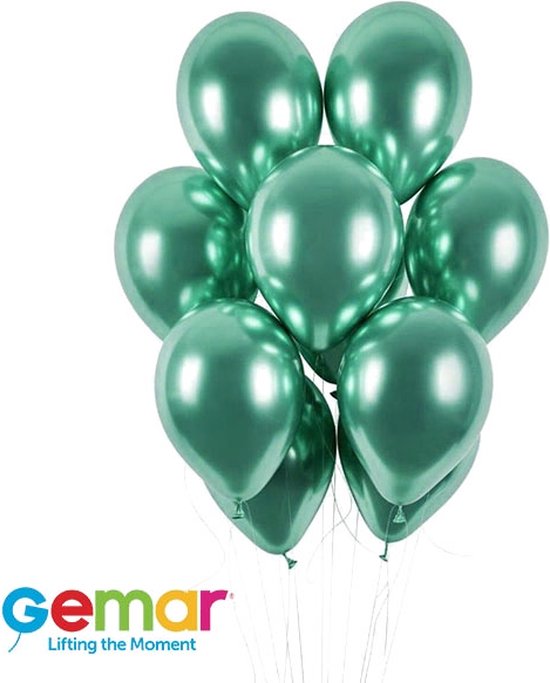 Gemar ballonnen CHROME Green 25 stuks