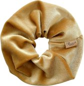 Ellastiek scrunchie large geel - haarelastiekjes - haar accessoire - luxe uitstraling en kwaliteit- Handmade in Amsterdam