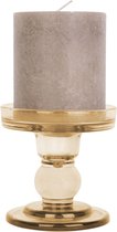 Lucy’s Living Luxe kandelaar EMMA Sand Brown -  ø 8.5 x 9 cm - kaarsenhouder - waxinelichthouder - decoratie – woonaccessoires – wonen -decoratie – kaarsen – hotel chique - binnen