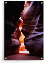 Walljar - Woestijn zandsteen - Muurdecoratie - Plexiglas schilderij