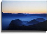 Walljar - Fog Landscape - Muurdecoratie - Canvas schilderij
