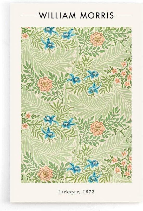 Walljar - William Morris - Larkspur - Muurdecoratie - Poster