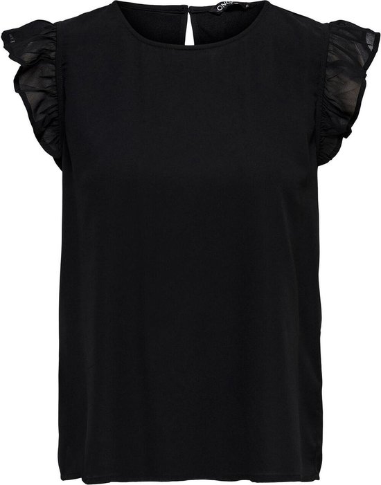 Ann Star S L Frill Top Night Sky Aop Dot