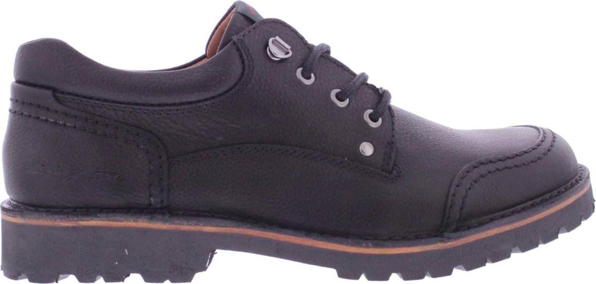 Livingstone IJmuiden - 48961-9800 - Veterschoen - Zwart - Leer - Wijdtemaat I / 9 - Schoenmaat  44 / UK 10