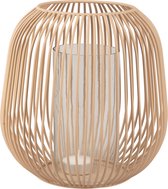 Lucy’s Living Luxe kandelaar LANTERN TEO Bruin -  ø 20 x 21 cm - kaarsenhouder - waxinelichthouder - decoratie – woonaccessoires – wonen -decoratie – kaarsen – hotel chique - binnen – accesso