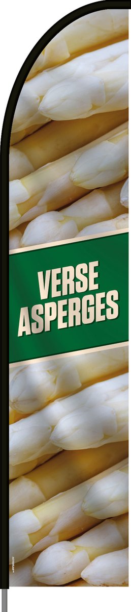 Beachflag - Verse Asperges - Vlag + Hengelsysteem + Draagtas - Actievlag.nl
