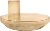 Lucy’s Living Luxe kandelaar TUB Sand Brown -  ø 10.5 x 5 cm - kaarsenhouder - waxinelichthouder - decoratie – woonaccessoires – wonen -decoratie – kaarsen – hotel chique - binnen – accessoir