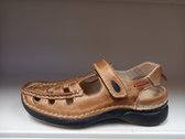 Wolky 721 rolling summer - sandaal dichte teen dichte hak - instapper - moccasin - bruin