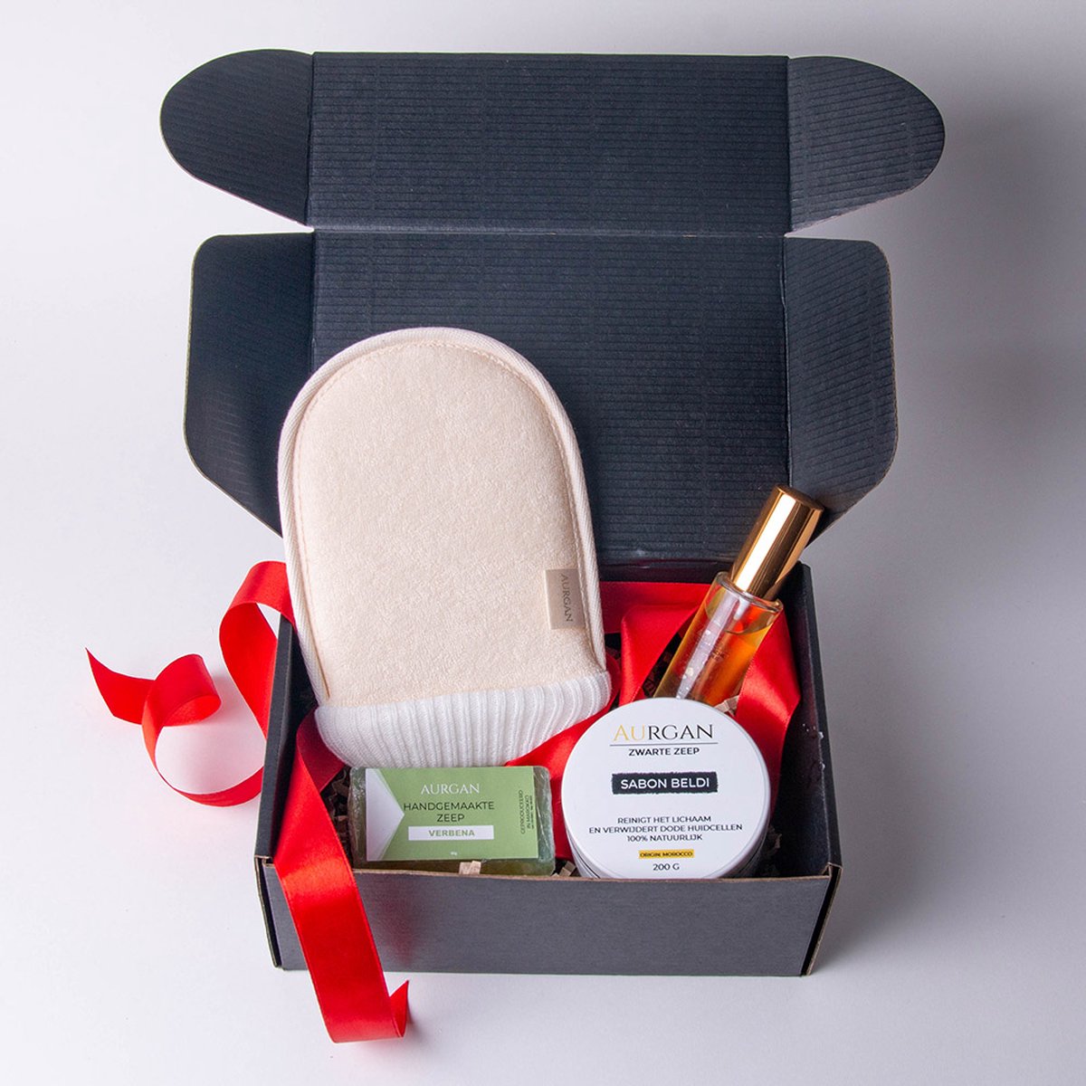 Body en Shower Care Box – Pure Arganolie 30ml + Sabon Beldi 200g + Traditionele Handgemaakte glycerinezeep 80g + Loofah washandje – Verjaardag – Cadeau tip – Vrouw – Moederdag pakket