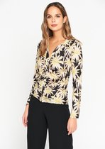 LOLALIZA Hemd met palmbomen - Zwart - Maat S