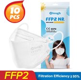 FFP2 kindermondkapje ffp2 | FFP2 type KN95 | ffp2 kinder mondkapjes wegwerp 4 - 12 jaar | kinderen 10 Stuks masks in verpakking wit