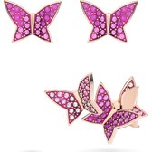 Swarovski Dames EarpartyOorbellenOorknoppen Metaal  -  RoségoudkleurigRoze