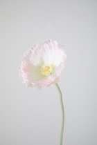 Kunstbloem - Klaproos - topkwaliteit decoratie - 2 stuks - zijden bloem - licht roze - 70 cm hoog