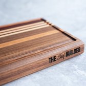 The Chef Builder | Handgemaakt Houten Snijplank | Edge Grain | 45x30x4cm | Amerikaans Notenhout