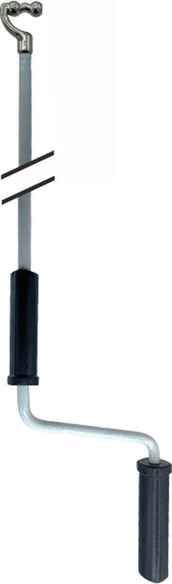 Zonneschermslinger met knobbel voor kunststof oog, kleur lichtgrijs Lengte 180 cm