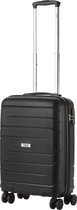 TravelZ Big Bars Handbagage koffer 55cm met TSA-slot - 35 Ltr Lichtgewicht reiskoffer - Zwart