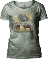 Ladies T-shirt Mothers Watchful Gaze Elephant L