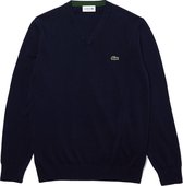 Lacoste Organic Cotton V-Neck Sweater - Sporttruien - navy - maat XXL