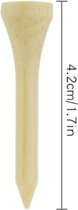 Golf Tees - Natuurlijk Bamboe - Duurzaam en hoge kwaliteit - 42mm - Per 10 Stuks