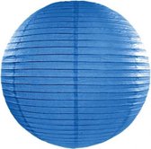 10X Luxe bol lampion blauw doorsnede 20 cm - lampion - blauw
