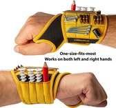 BOTC Magnetische Klus Polsband - Armband voor Schroeven - Klus Polsband - Geel - Monteur - Reparatie - Klussen Armband met Magneten - Klein Gereedschap