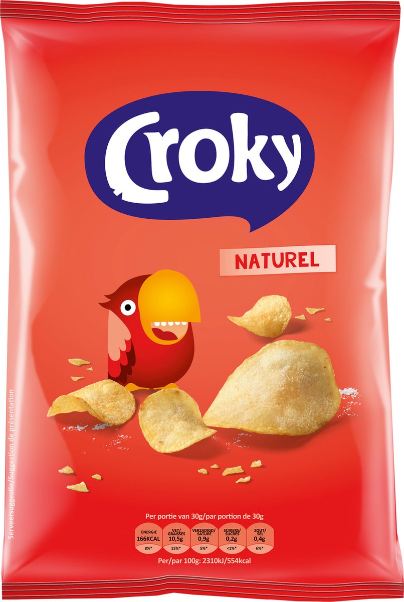 Croky - Naturel Chips - 12x 100g