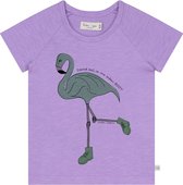 Smitten Organic - 'Safari Flamingo Guide' Paars T-shirt met korte mouwen