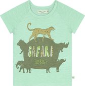 Smitten Organic - 'Safari Big Five Guide' Groen T-shirt met korte mouwen
