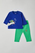 Woody pyjama baby jongens - blauw - ijsbeer - 212-3-PLU-S/852 - maat 86