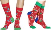 Happy Socks - Kerstsokken - Kerst - Set - 2 paar - Kerstset - Maat 36-40