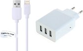 Chargeur 3A + câble USB Lightning de 0 m. Adaptateur chargeur pour Apple iPhone 5, 5c, 5s, 6, 6s, 6+, 6s +, 7, 7+, iPhone SE, iPad Mini, Mini 2, Mini 3, Mini 4, Mini 5, iPad 4, iPad 5, iPad Air, Air 2, Air 3, iPad Pro 9.7