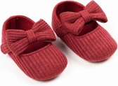 Babyschoentjes – Meisjes Schoenen -Kerst- Rood – Maat 21 voor 12-15 maanden (13cm)