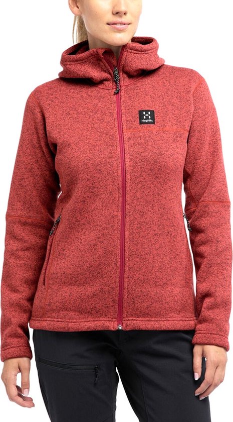 Haglöfs - Swook Hood Women - Red cardigan ladies-XS