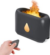 Vlamdiffuser haard DONKER GRIJS fire flame light effect met afstandsbediening Aroma diffuser aromaverdamper