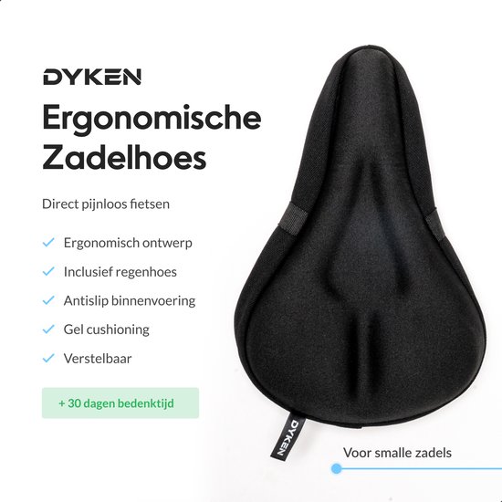 Dyken Zadelhoes Fiets Gel - Zadeldek - Universele Fietszadelhoes - Smalle  Zadels - Zwart | bol.com