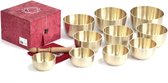 Metalen Klankschalen set - 10 stuks - 5 kilo - Handgemaakt