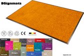 Wash & Clean deurmat, droogloop, ook voor professioneel gebruik, kleur "Tangerine" machine wasbaar 30°, 90 cm x 60 cm.