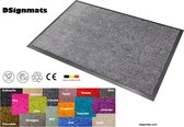 Wash & Clean deurmat, droogloop, ook voor professioneel gebruik, kleur "Silver" machine wasbaar 30°, 90 cm x 55 cm.