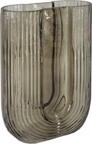 Glazen vaas antraciet - Kolony - glazen vaas - 18x7.5x24cm