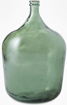 Vaas Dame-Jeanne van gerecycleerd glas JERZY 34L - Olijfgroen