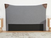 Hoofdeinde bed ALESSIO - Met kunstleren panelen - Grijs - 160 cm