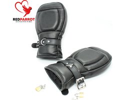 Gewatteerde afsluitbare BDSM handschoenen - Terughoudendheid - Dwangbuis - Met slot - Handboeien