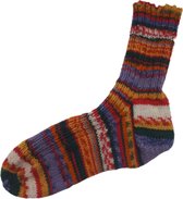Ingehaakt gebreide merinowol sokken met design maat 38-39
