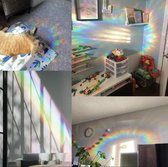 3D regenboog statische raamsticker + gerecycleerde doos