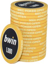 MEC Poker Open Chips 1.000 geel (25 stuks)
