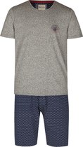 Phil & Co Shortama Heren Grijs/Navy - Maat  XXL