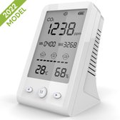 CO2 meter binnen - 3 in 1 Luchtkwaliteitsmeter - Hygrometer - draagbaar en oplaadbaar – Met alarm - OXify®