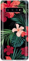 My Style Telefoonsticker PhoneSkin For Samsung Galaxy S10 Red Caribbean Flower