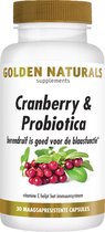 Golden Naturals Cranberry & Probiotica (30 veganistische maagsapresistente capsules)