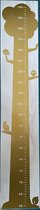 ZoZo handgemaakt- Groeimeter- Meetlat- Boom- Goud- Kinderkamer-Babykamer-Kraamcadeau-wanddecoratie-Met Naam-Baby-Kind-Peuter-Kleuter